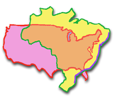 Brazil's Atlantic forest and coastline compared to the coast of the USA 