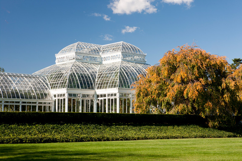 <b>Architectural Structures Embellish Gardens; Greenhouses offer the enjoyment of Tropical Plants </b><br />...and what it looks like today. (photo by Ivo M. Vermeulen)