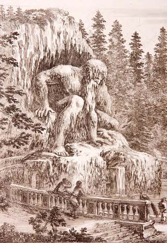 <b>Classical illustrations held in the Mertz Library are echoed in modern designs</b><br />Detail: Stefano della Bella's Views of the Villa Medici at Pratolino, ca. 1650. Mertz Library, Art and Illustration Collection, EKR 376