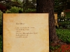 The poems appear throughout the Perennial Garden.