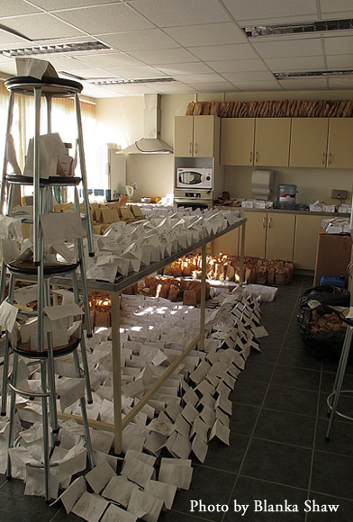 Drying specimens at the Universidad de Magallanes