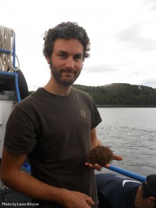 Juan with a sea urchin
