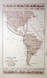 A pre-war Grace Line route map.