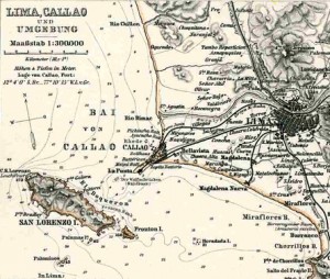 A German map of Callao near the turn of the 20th century.