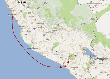 The Mulford Expedition arrives in Peru.