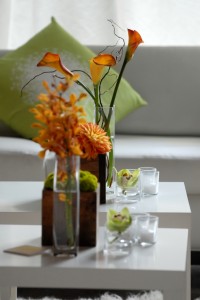 Orange and lime cocktail arrangement