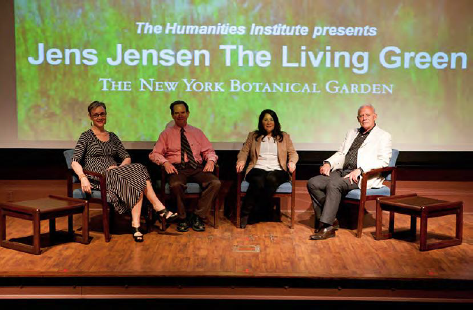 Left to right: Jensen Wheeler Wolfe, Bob Grese, Carey Lundin, and Darrel Morrison shared their insights on the legacy of Jens Jensen and his revolutionary urban landscape designs.