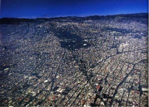 Aerial view of Mexico City, photo courtesy of Dr. Kathryn O’Rourke, Trinity University.