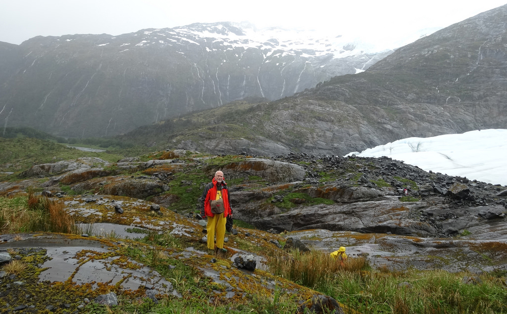 The author collecting on Isla Hoste