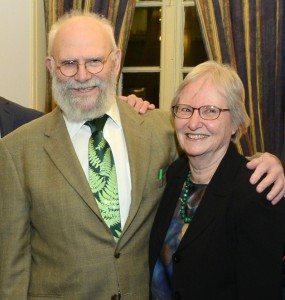 Dr. Oliver Sacks with the Garden’s Patricia Holmgren, Ph.D.