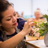 Photo of a Floral Design student at work