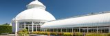 Image of the Conservatory in the summer by the waterlily courtyard pools.