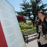 A guest listens to an Audio Tour.