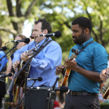 Musicians performing at the Garden.