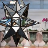 mirrored star and metal decor hanging object