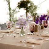 Table setting for a special occasion wedding. STARR