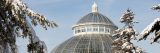 The conservatory dome with snow around
