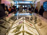 Photo of visitors observing plant specimens in Ross Gallery