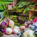 An arrangement of freshly pickled vegetables