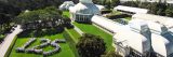 Image of the NYBG Staff making a formation of 125 in the grass of the Conservatory.