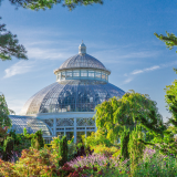 The Enid A. Haupt Conservatory during the day.