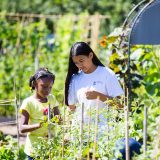 Photo of students in the Children's Gardening Program, ECAG