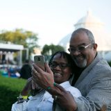 Photo of a couple at an NYBG summer concert