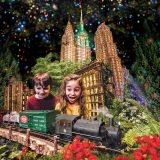 Photo of kids in the Holiday Train Show