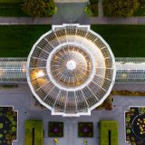 An aerial view of the Conservatory's dome.