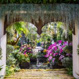 Looking through the sala pavilion in The Orchid Show: Thailand.