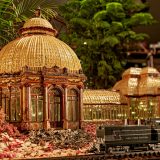 A model of the Conservatory made from plant parts.