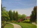 A Plein-Air oil painting of the Home Gardening Center by Jingyi Wang