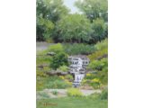 A Plein-Air painting of the NYBG's Rock Garden by Noel Darvie