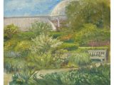 A Plein-Air oil painting of the Perennial Garden by Stephen Doherty