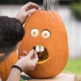Photo of a pumpkin carving demonstration