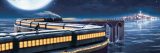 A still from The Polar Express with a boy on top of a train.