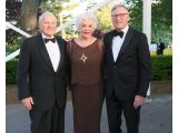 Three guests at the Conservatory Ball