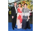 Three guests at the Conservatory Ball
