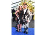 Two guests at the Conservatory Ball