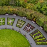 Vegetable beds in a half circle