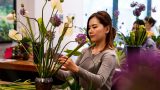 Photo of floral design student