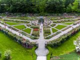 Aerial view of the Rockefeller Rose Garden