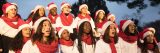 An a cappella group singing.