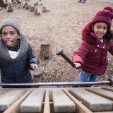 Kids playing in the Everett Children's Adventure Garden