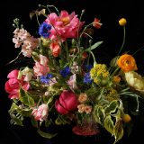 Floral arrangement with pinks and yellows