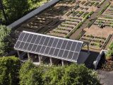 Aerial view of the Solar Pavilion in the Edible Academy