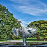 Sculpture from Manolo Valdes in the Reflecting Pool