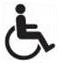 An icon denoting wheelchair accessibility.