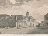 black and white print of the state prison