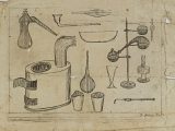hand drawn diagram of scientific instruments